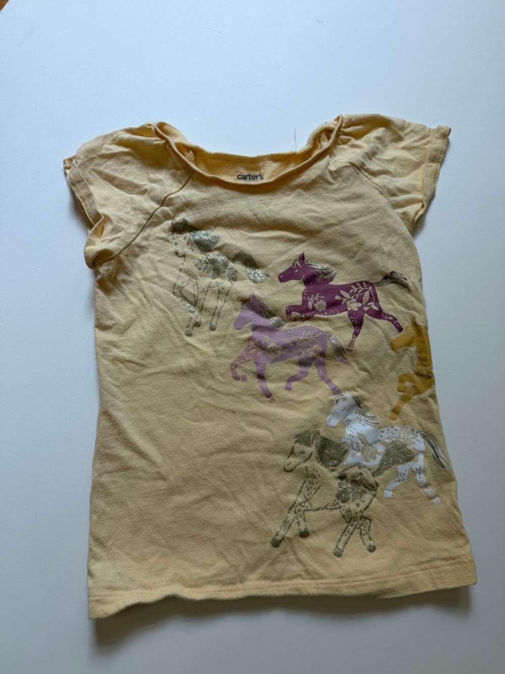 Carter's Girls' Yellow Horse Graphic Tee